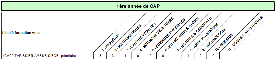 CAP tapissier ameub siege P