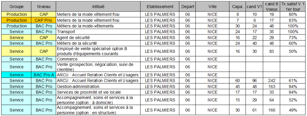les palmiers NICE
